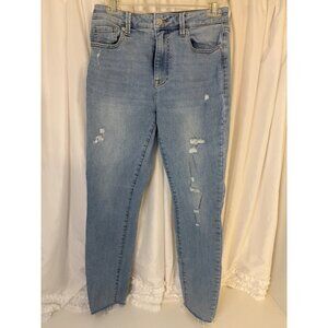 Pistola Light Wash Distressed High-Waisted Jeans Size 28